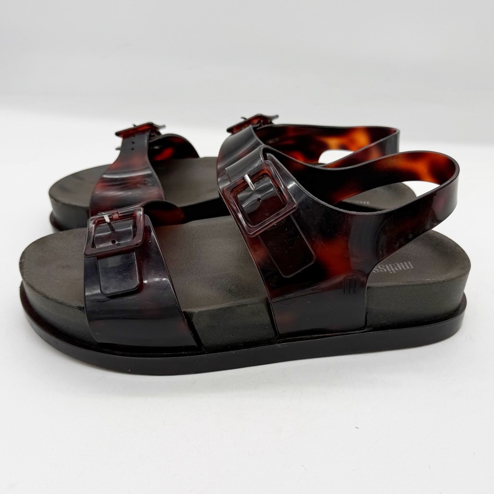 Melissa Wide Platform Tortoise Shell Strap Jelly … - image 4